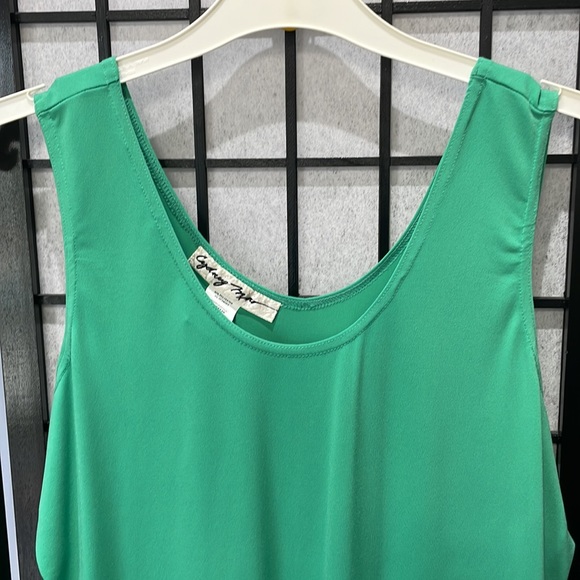 Cydney Mar Bright Green Tank Top, EUC, SZ XL - Picture 2 of 6